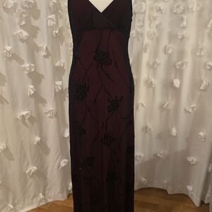 Rimini Black and Red Maxi Dress